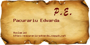 Pacurariu Edvarda névjegykártya